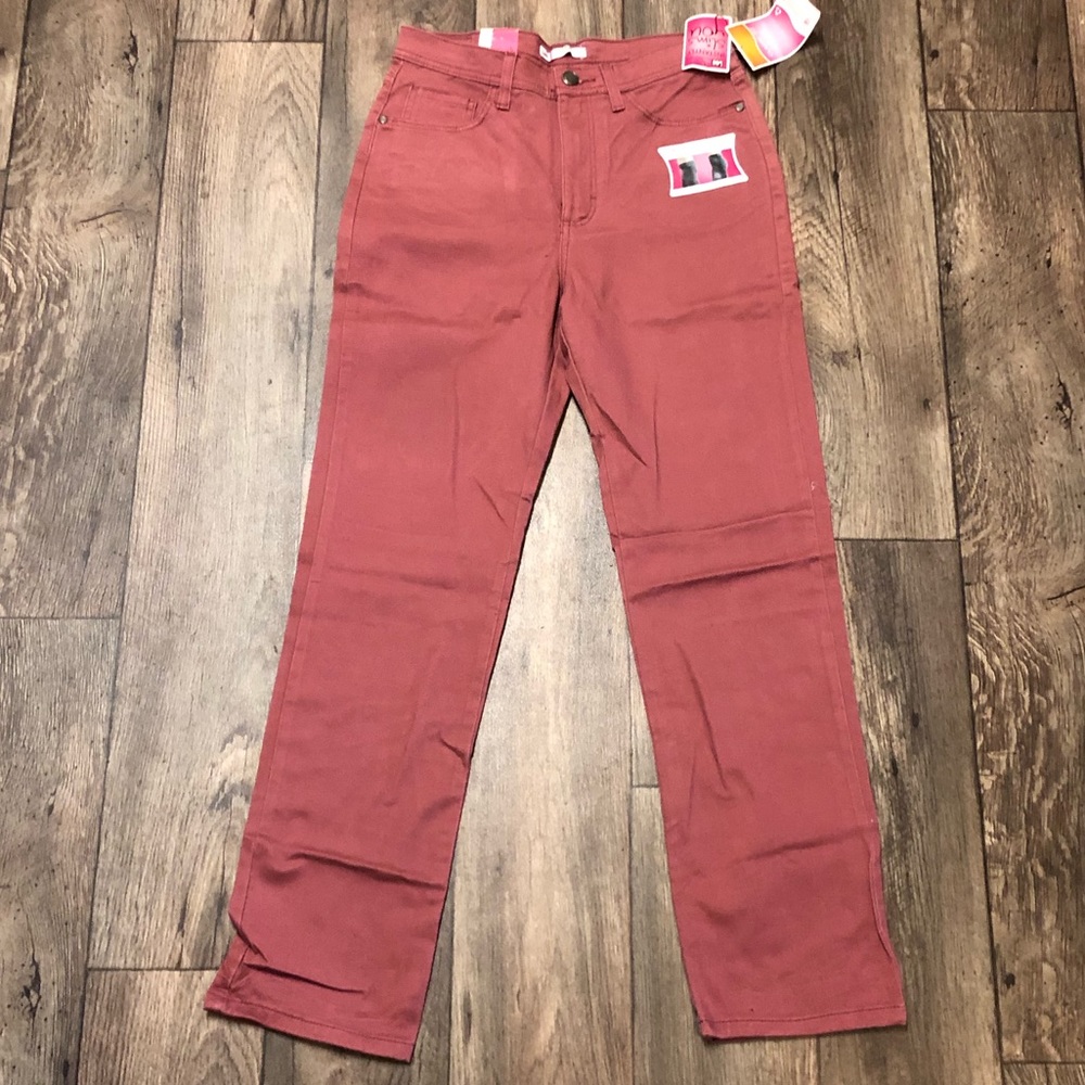 Lee Classic Fit Pink Denim Jeans High Rise Straight Leg Embellished Pocket  10 - Picture 2 of 4